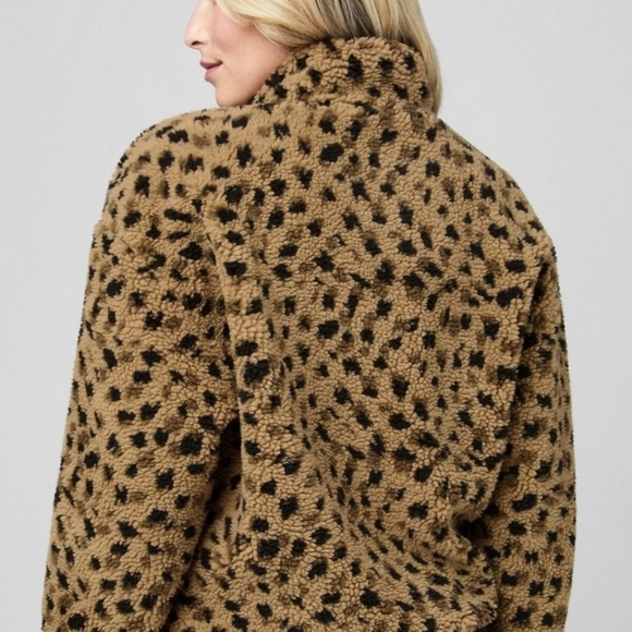 Fablectics Leopard Print Faux Fur Jacket - Picture 2 of 4